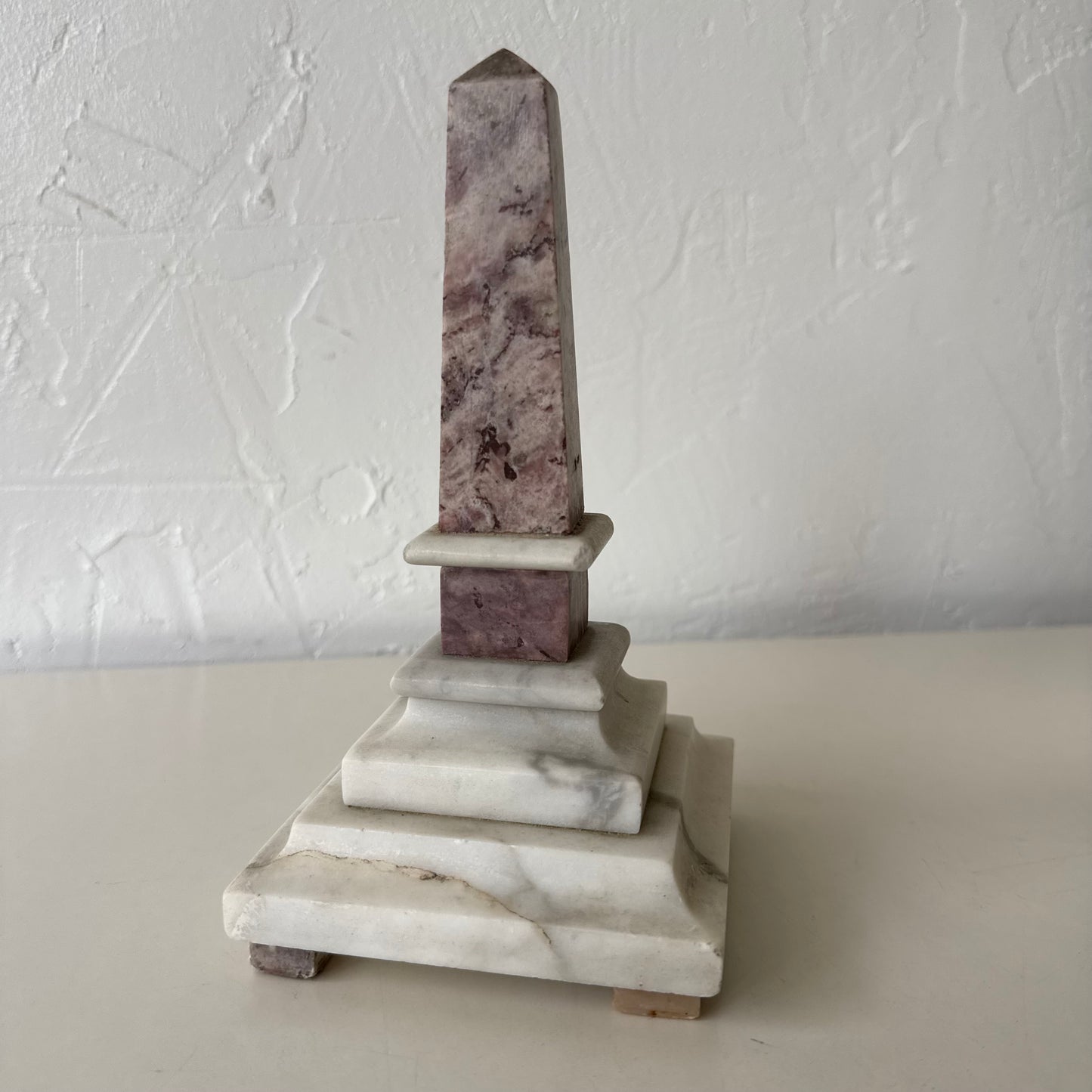 Vintage Italian Marble Obelisk, 1920’s
