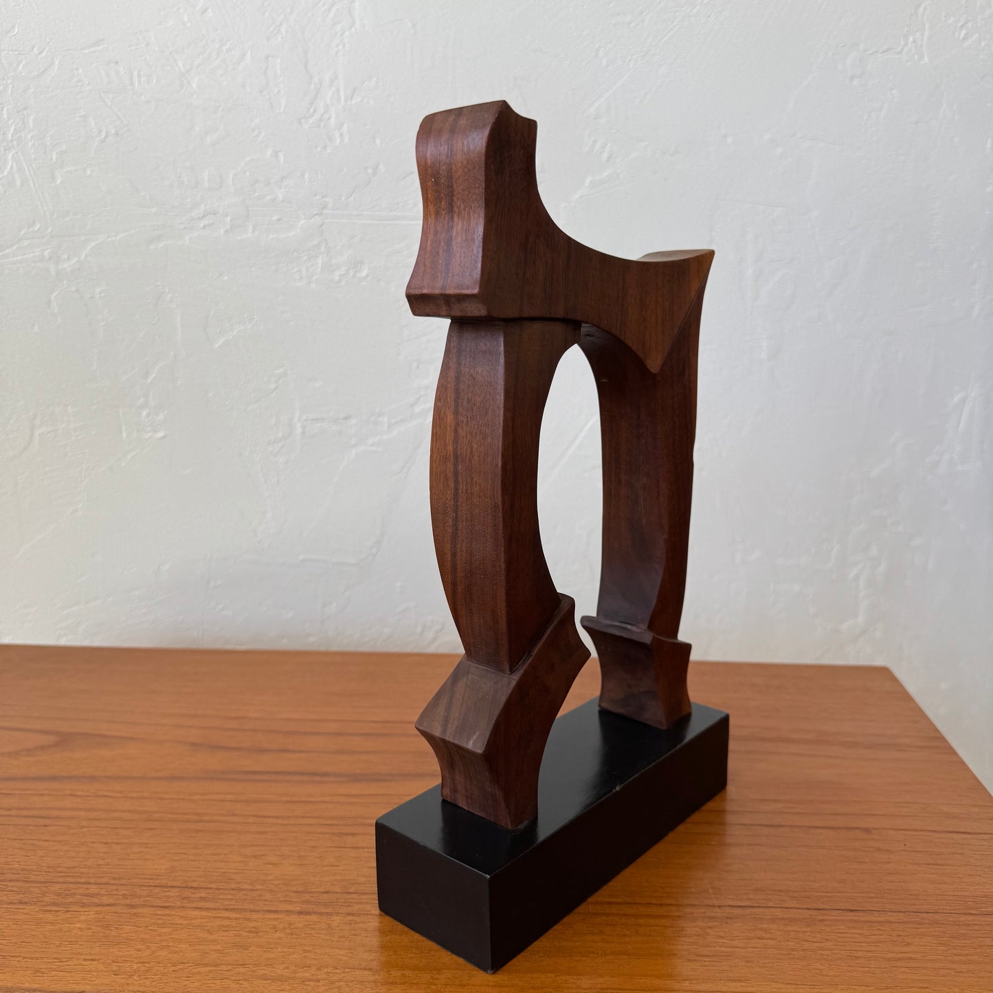Abstract Walnut Wood Sculpture