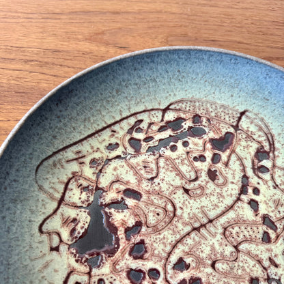 Edwin + Mary Scheier Abstract Studio Pottery Charger Plate, 1950’s