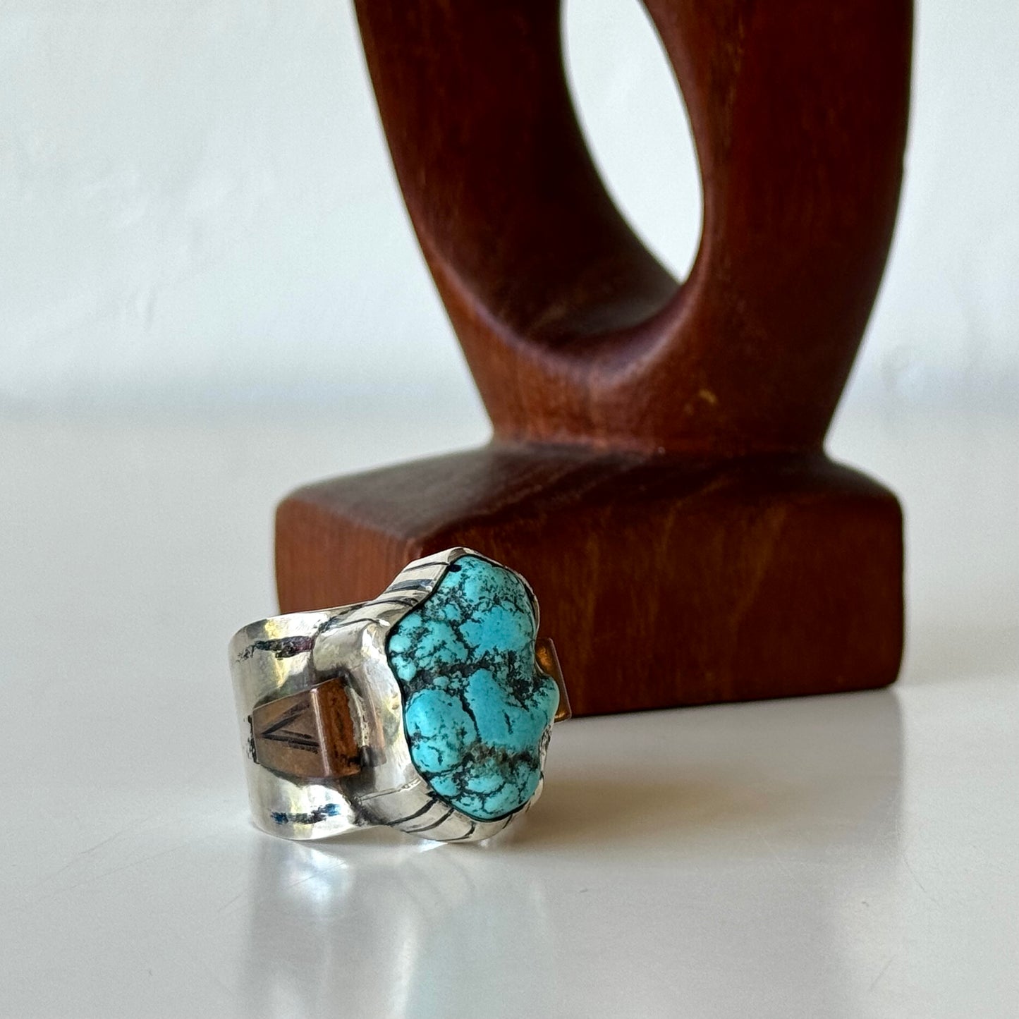 Max Nixon Silver + Turquoise Ring