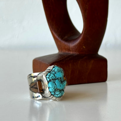 Max Nixon Silver + Turquoise Ring