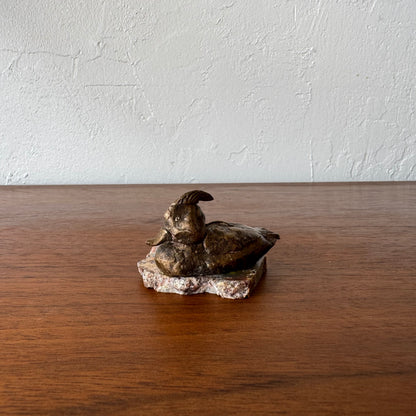 Susan Opie Figurative Duck Bronze Sculpture