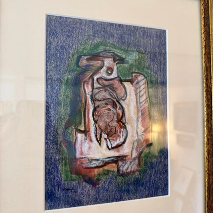 Abstract Gouache on Paper by Ed Kamuda, 1976