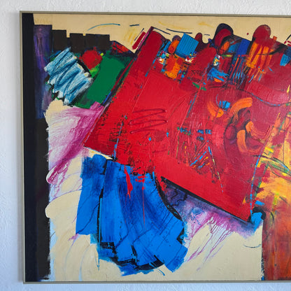 Large Alan Munro Abstract Acrylic Painting