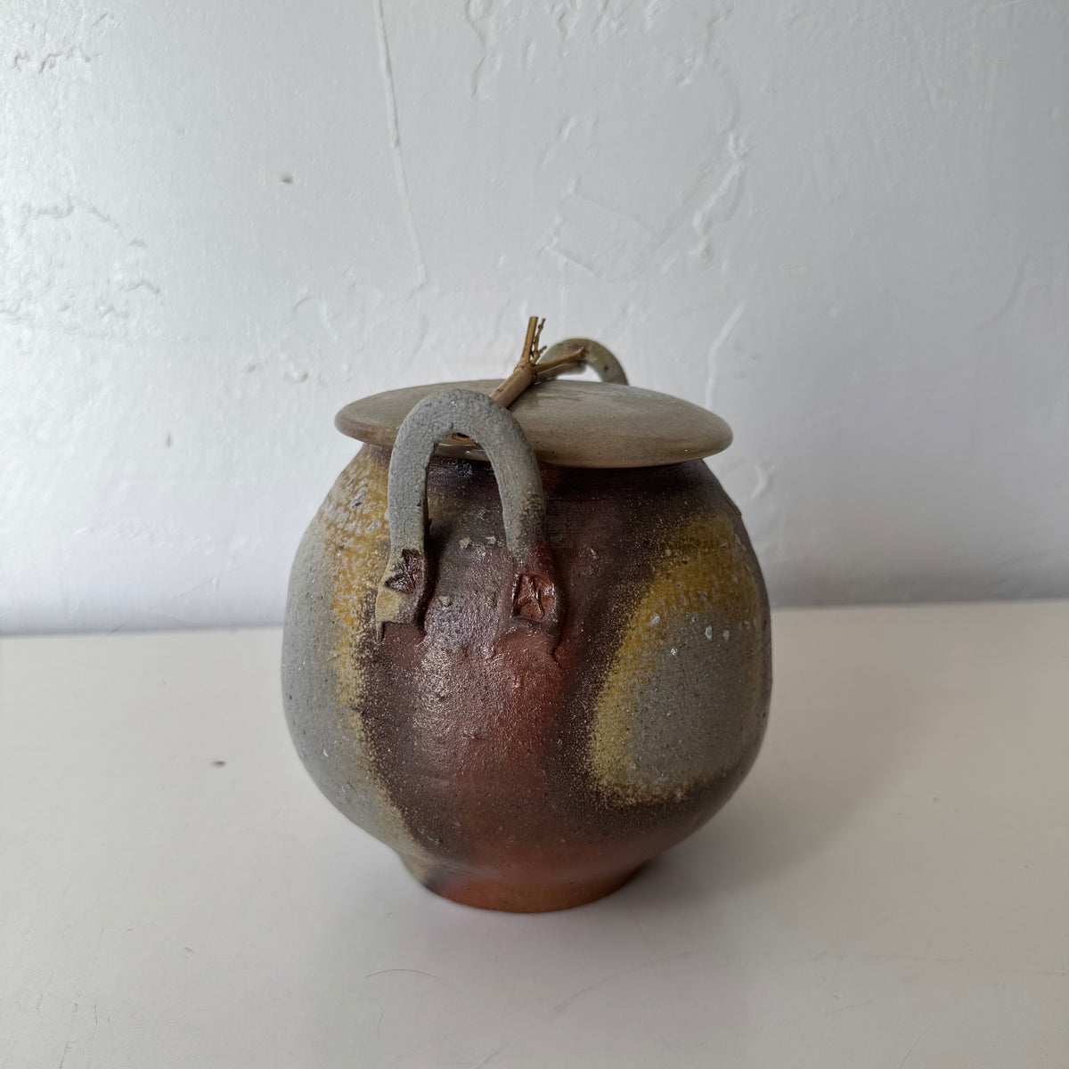Hiroshi Ogawa Woodfired Lidded Pottery Vessel