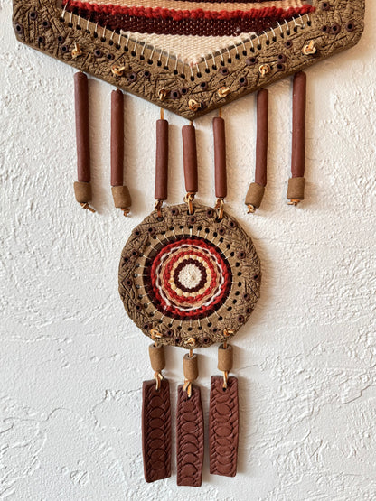 Ceramic Framed Woven Wall Hanging
