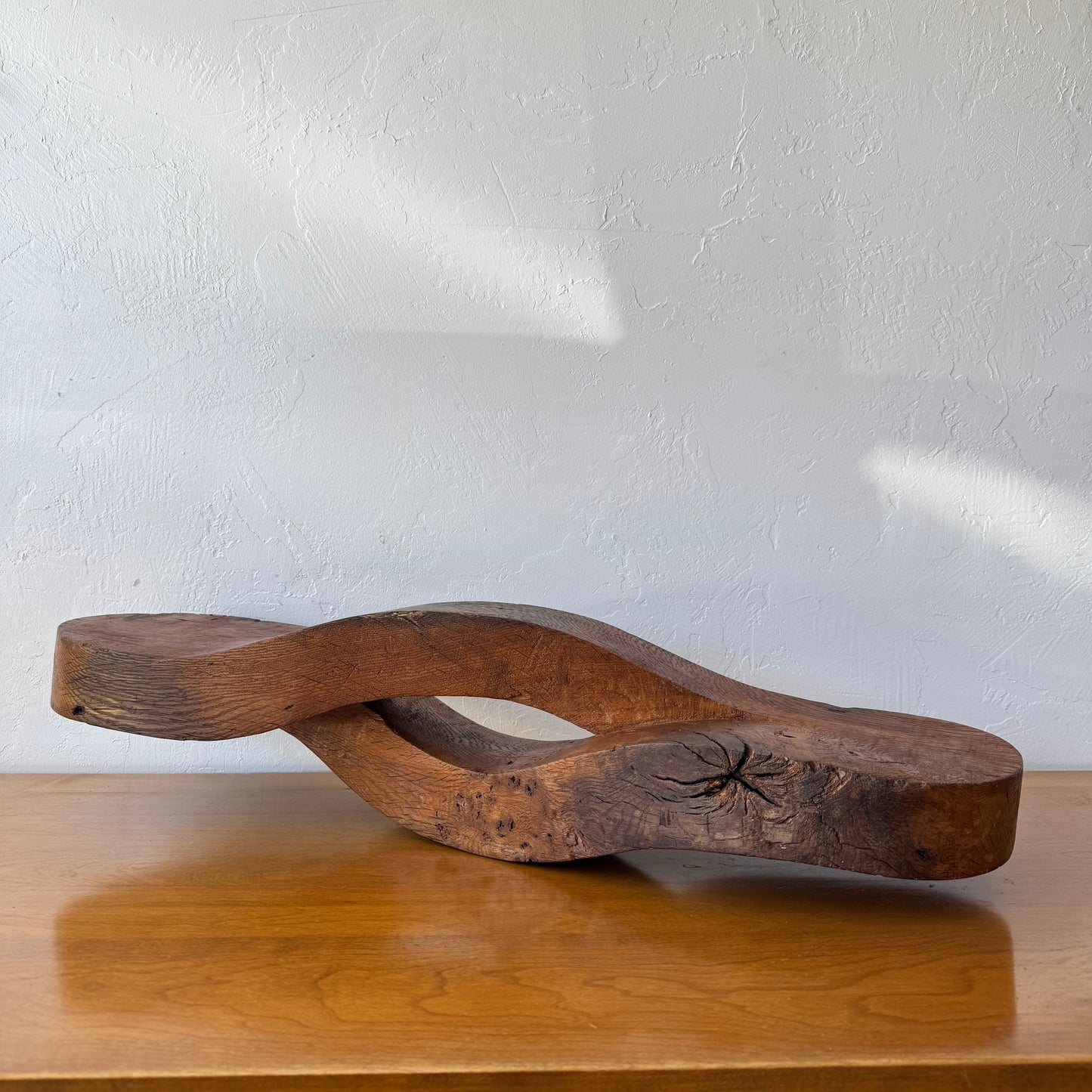Vintage 1970’s Abstract Oak Sculpture