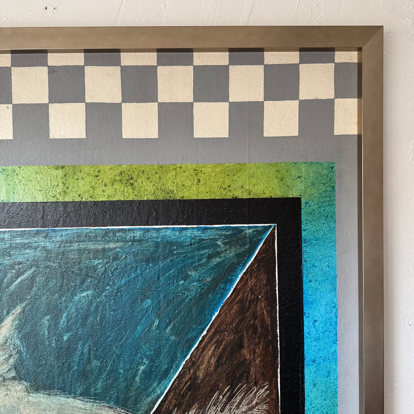 Expressionist Abstract Acrylic Painting in the style of Rick Bartow, 1970’s