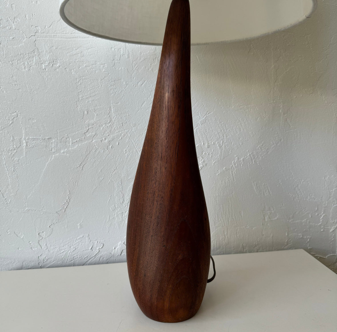 Ernst Henriksen Abstract Sculpted Teak Lamps