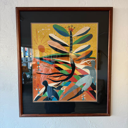 Miao Hui-Xin Abstract Gouache Painting