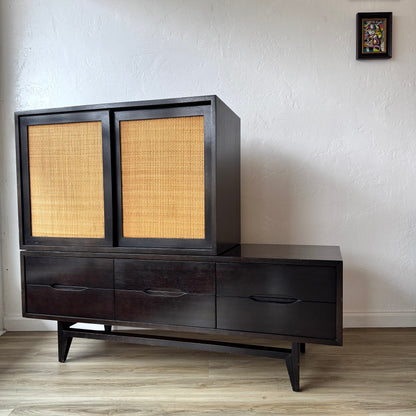 Brown Saltman Ebonized Mahogany Credenza - Dresser