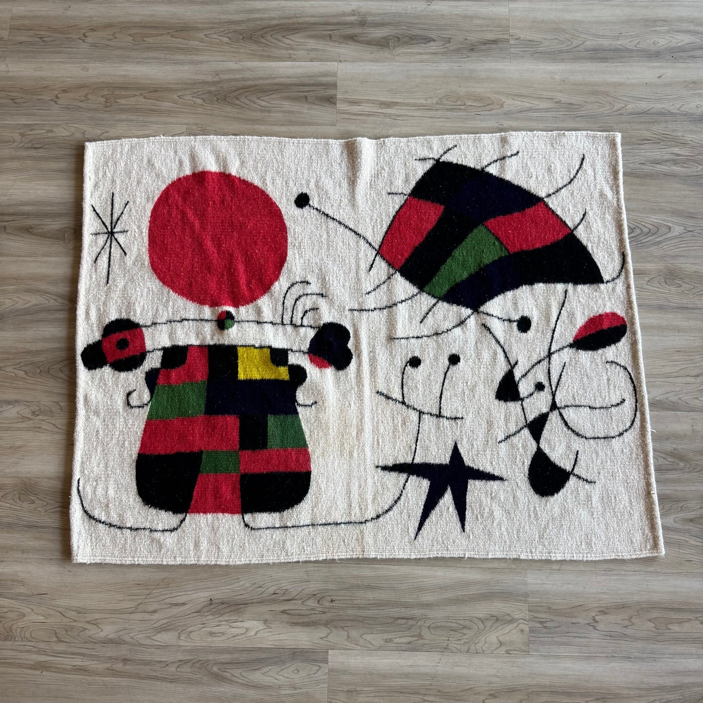 Vintage 1960’s Joan Miro style Wall Tapestry