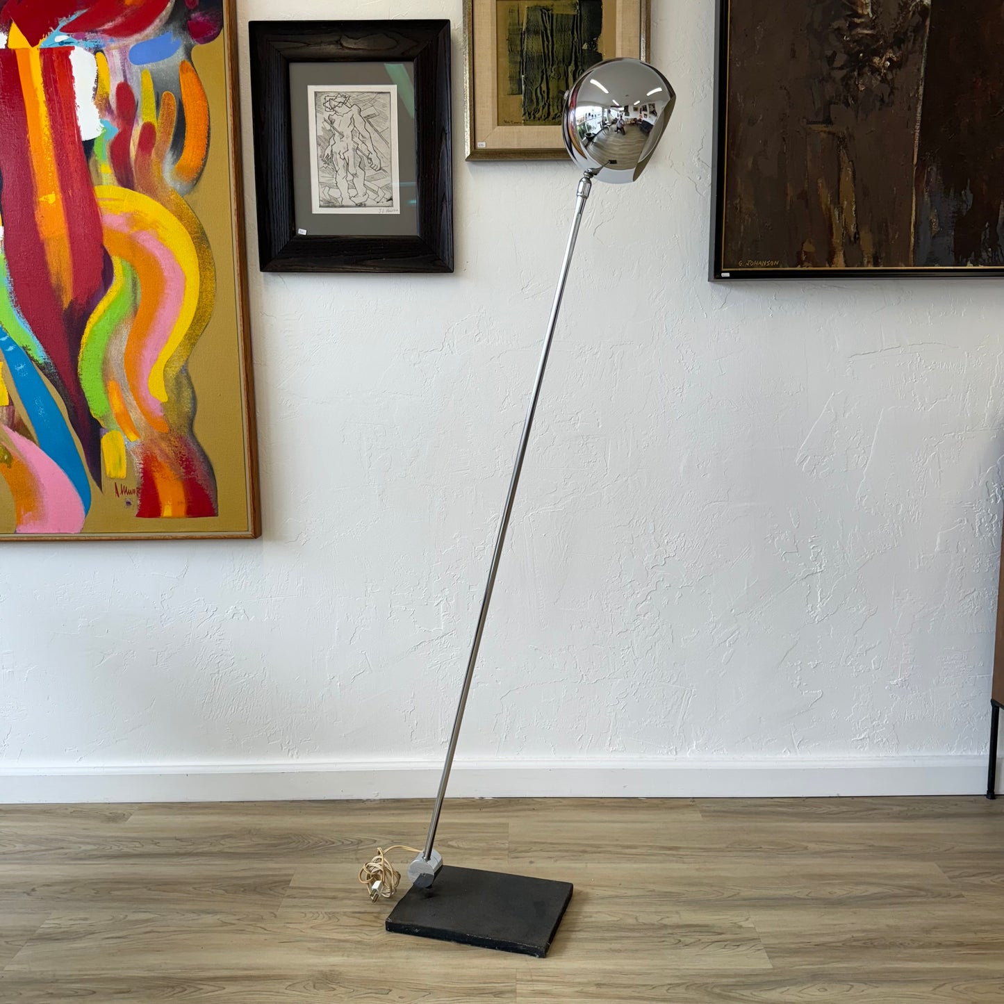 Robert Sonneman Chrome Orb Floor Lamp