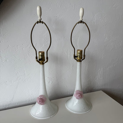 Barovier and Toso Murano Glass Table Lamps