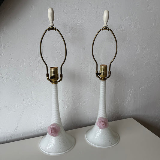 Barovier and Toso Murano Glass Table Lamps