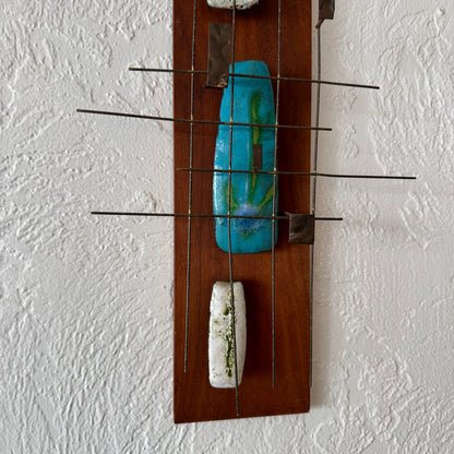 Carol Santora Brass Enamel Abstract Wall Sculpture