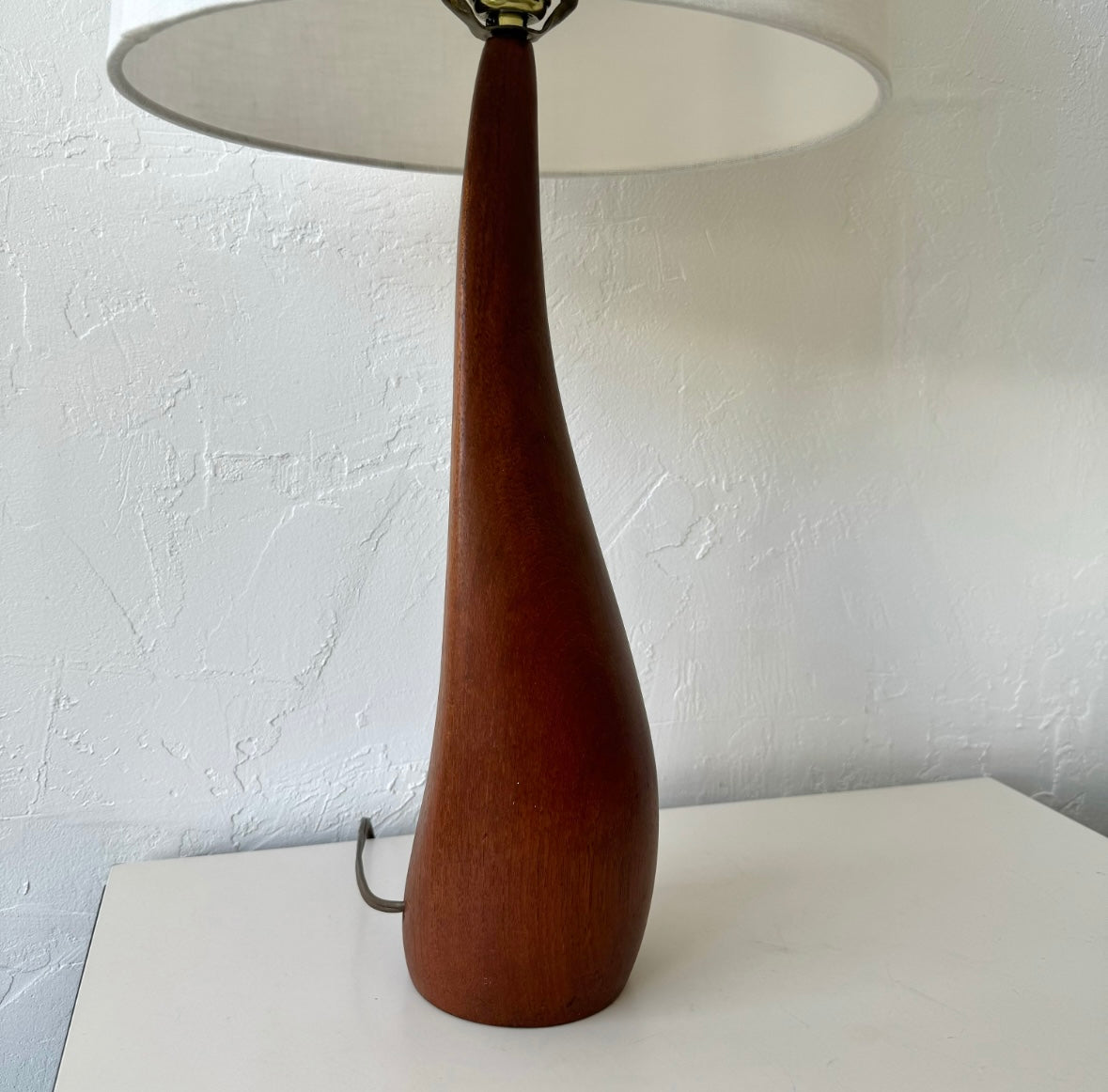 Ernst Henriksen Abstract Sculpted Teak Lamps