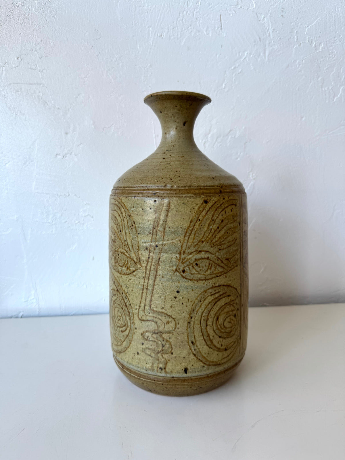 Frank Willett Studio Pottery Face Vase