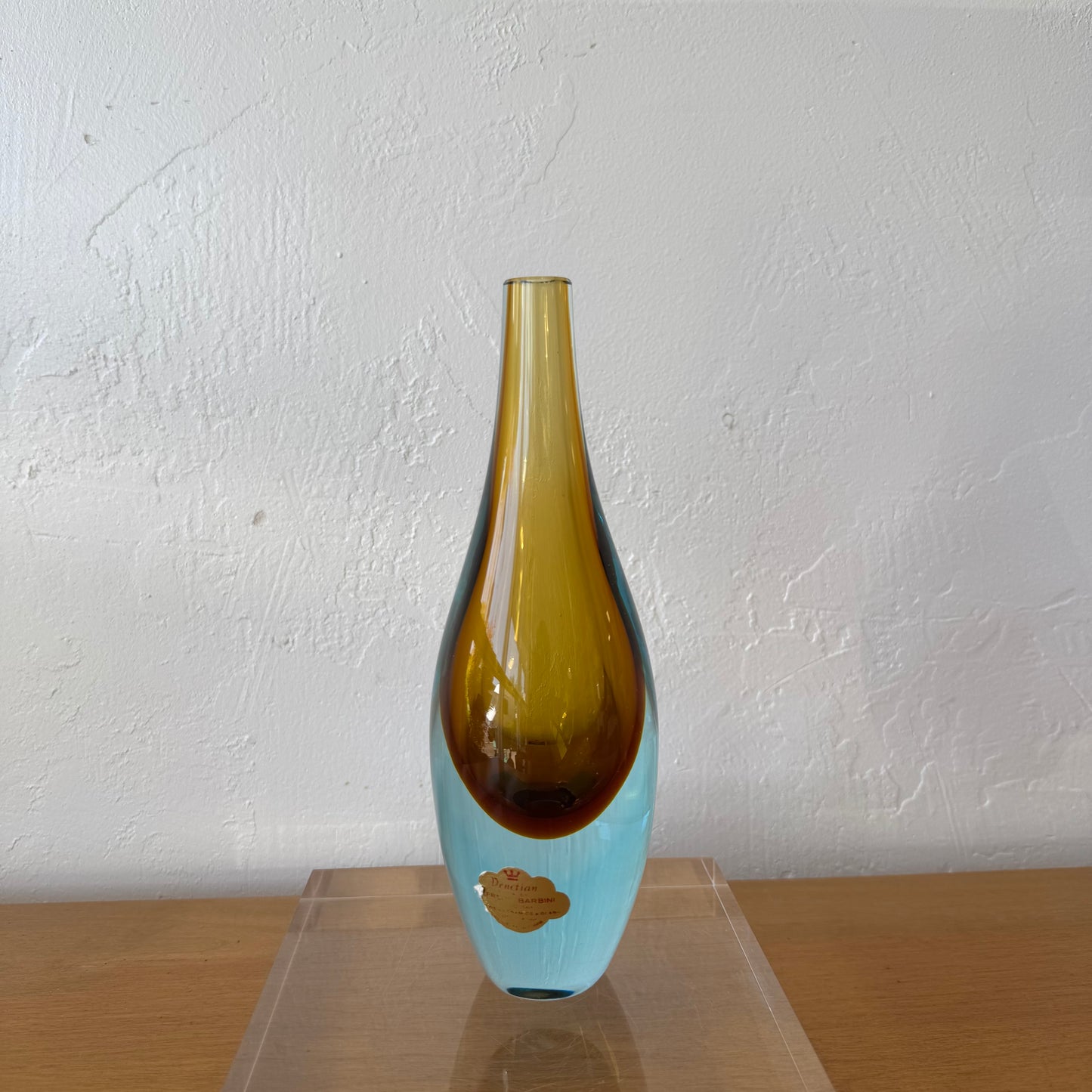 Rare 1950’s Alfredo Barbini Sommerso Art Glass Vase