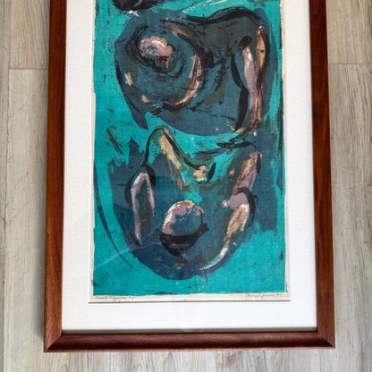 Eunice Jensen Abstract Figures Block Print