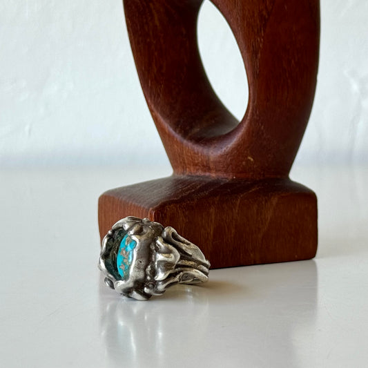 Max Nixon Silver + Turquoise Ring