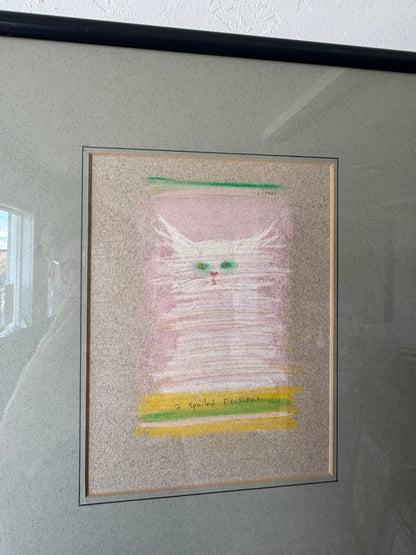 Liza Jones “a spoiled persian.” Oil Pastel Painting