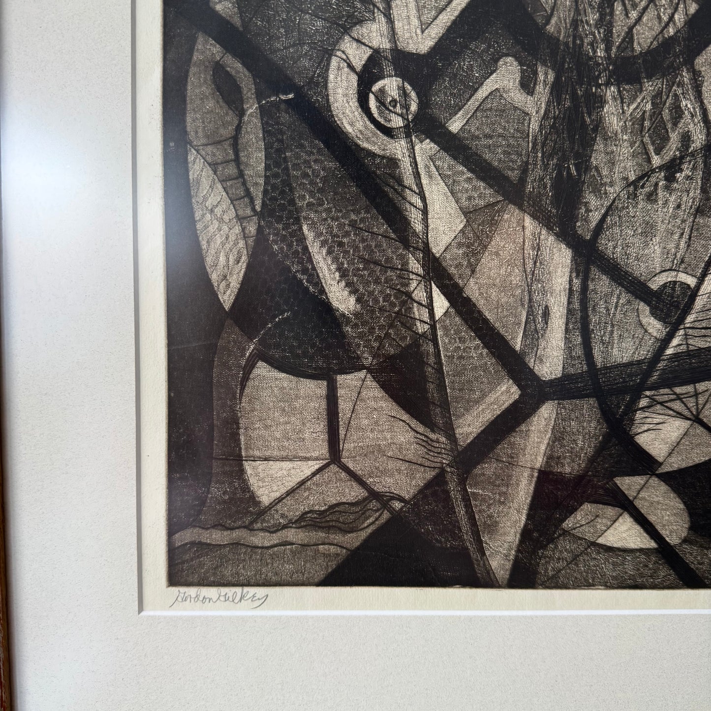 Gordon Gilkey Abstract Block Print