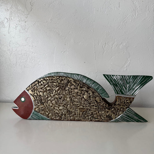 Mexican Folk Art Ex-Voto Milagros Fish Sculpture