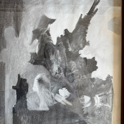 Calvin Albert Abstract Pencil / Inkwash Landscape “Silhouette”