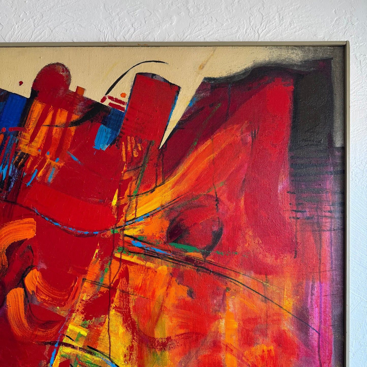 Large Alan Munro Abstract Acrylic Painting