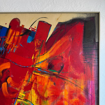 Large Alan Munro Abstract Acrylic Painting