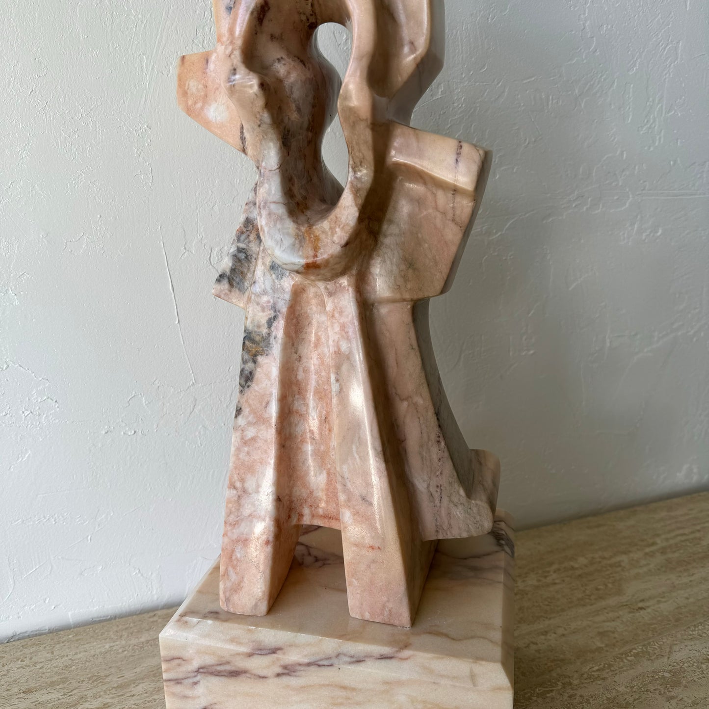 Abstract Pink Marble Sculpture, style of Jacques Lipchitz
