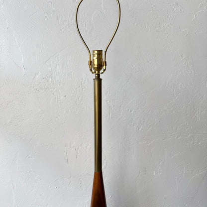 Tony Paul | Westwood Lighting Walnut + Brass Floor Lamp