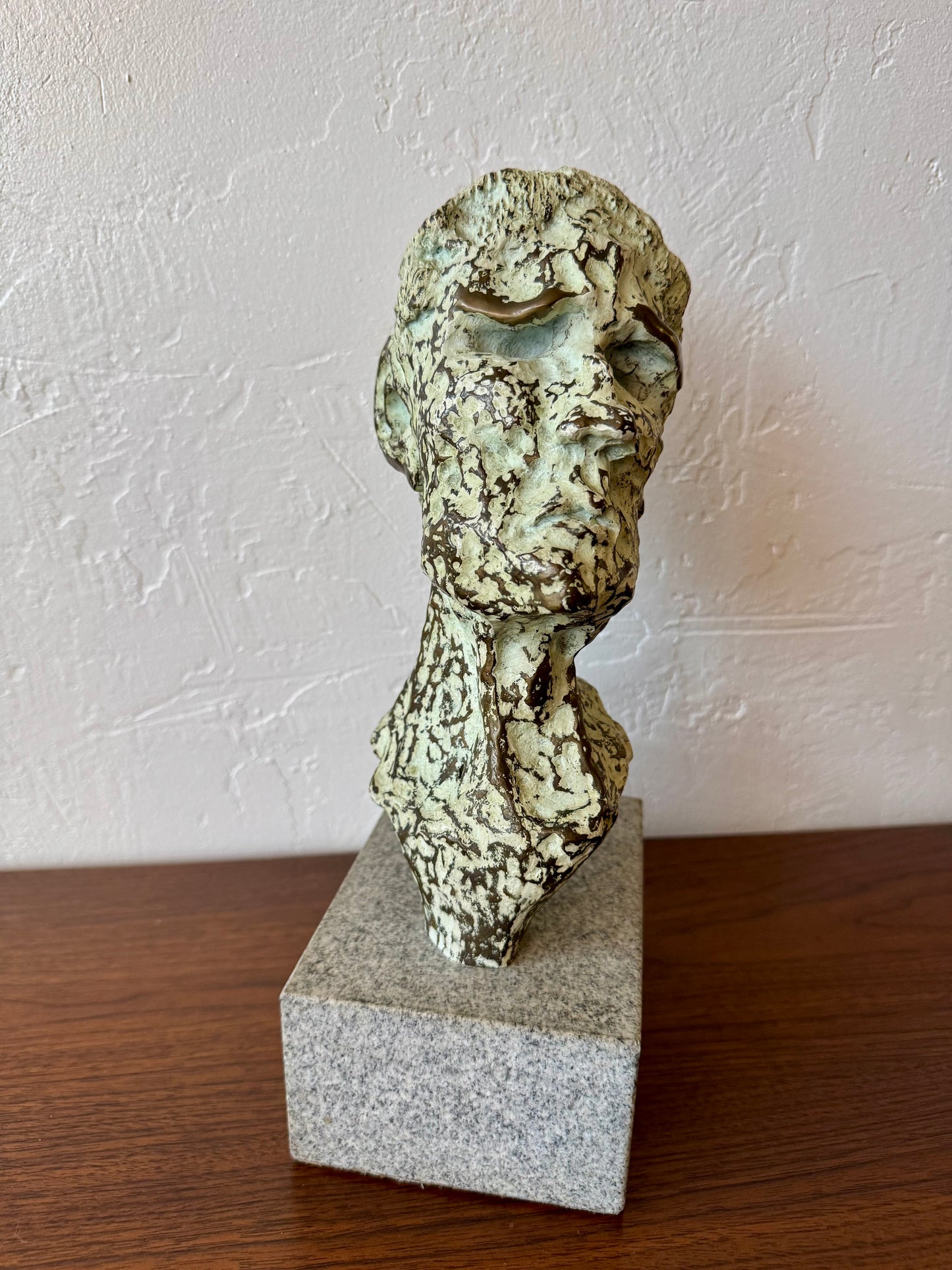 Patinated Bronze Head Sculpture