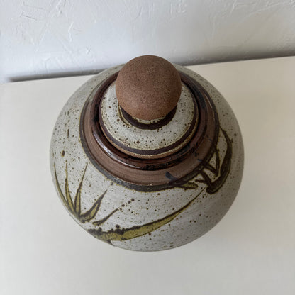 Giant Bill Creitz Studio Pottery Lidded Canister