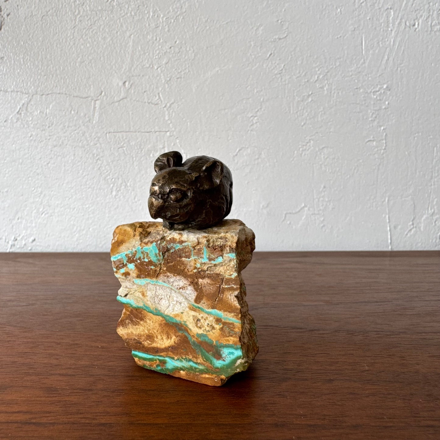 Susan Opie Figurative Chinchilla Bronze Sculpture