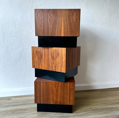 Martin Borenstein | Mid Century Walnut End Table / Pedestal