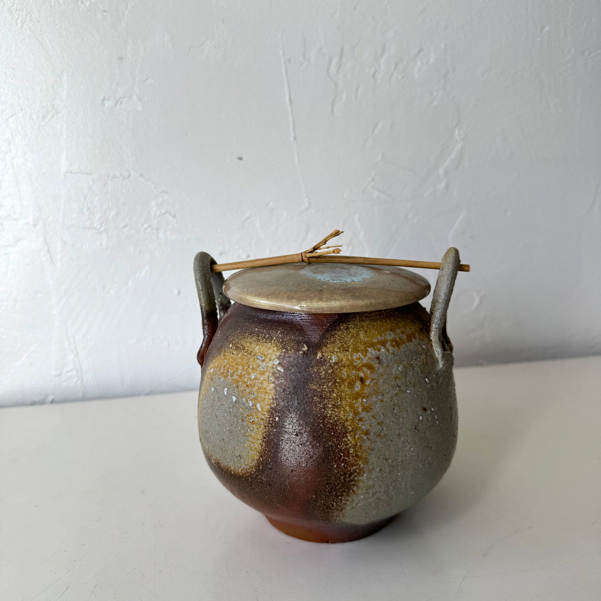 Hiroshi Ogawa Woodfired Lidded Pottery Vessel