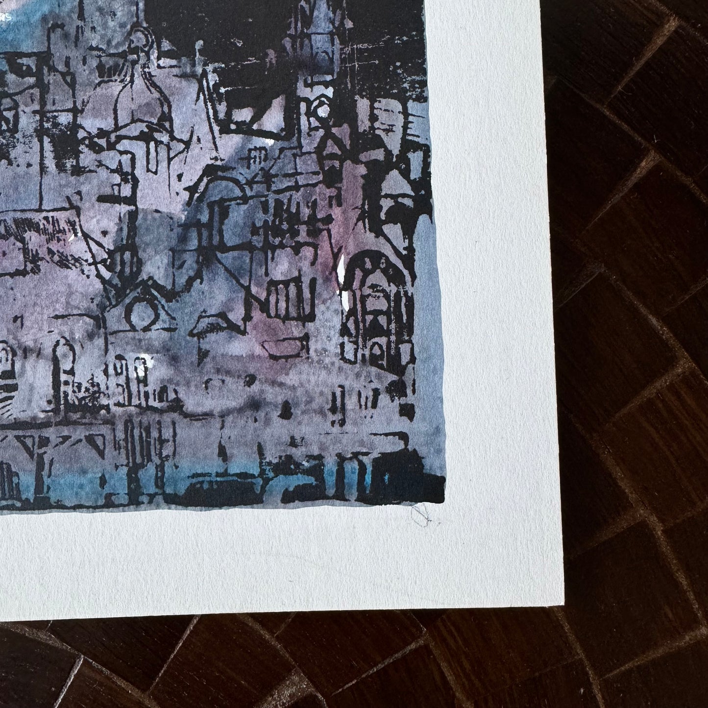 Bennet Norbo Cityscape Monoprint