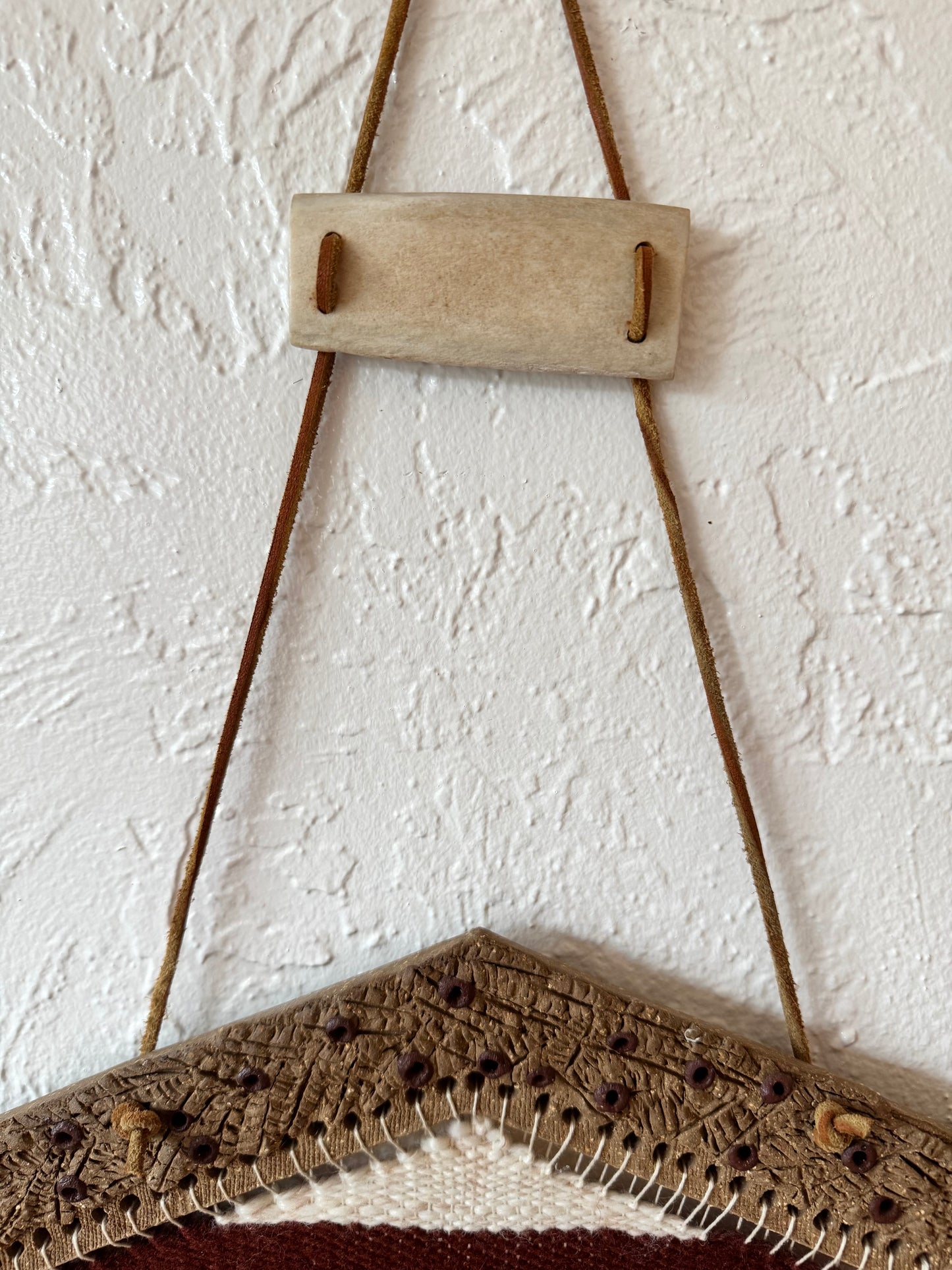 Ceramic Framed Woven Wall Hanging