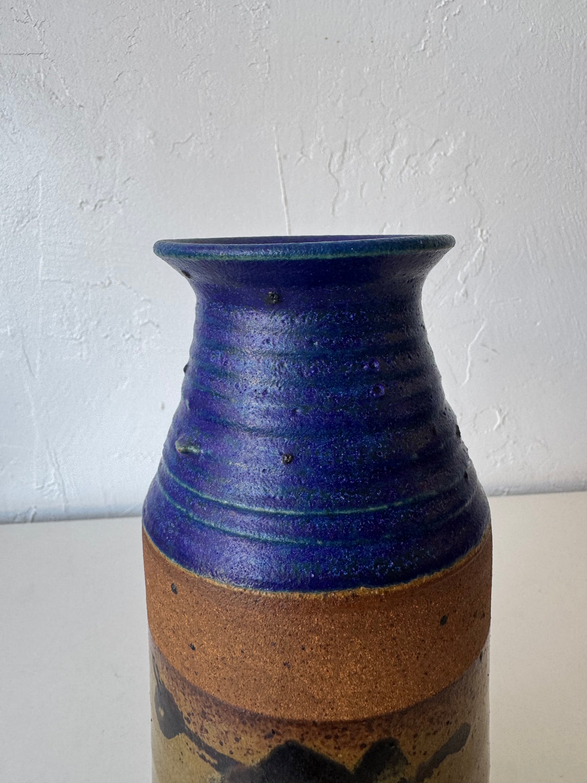 Michael Cohen Studio Pottery Cobalt Glaze Vase