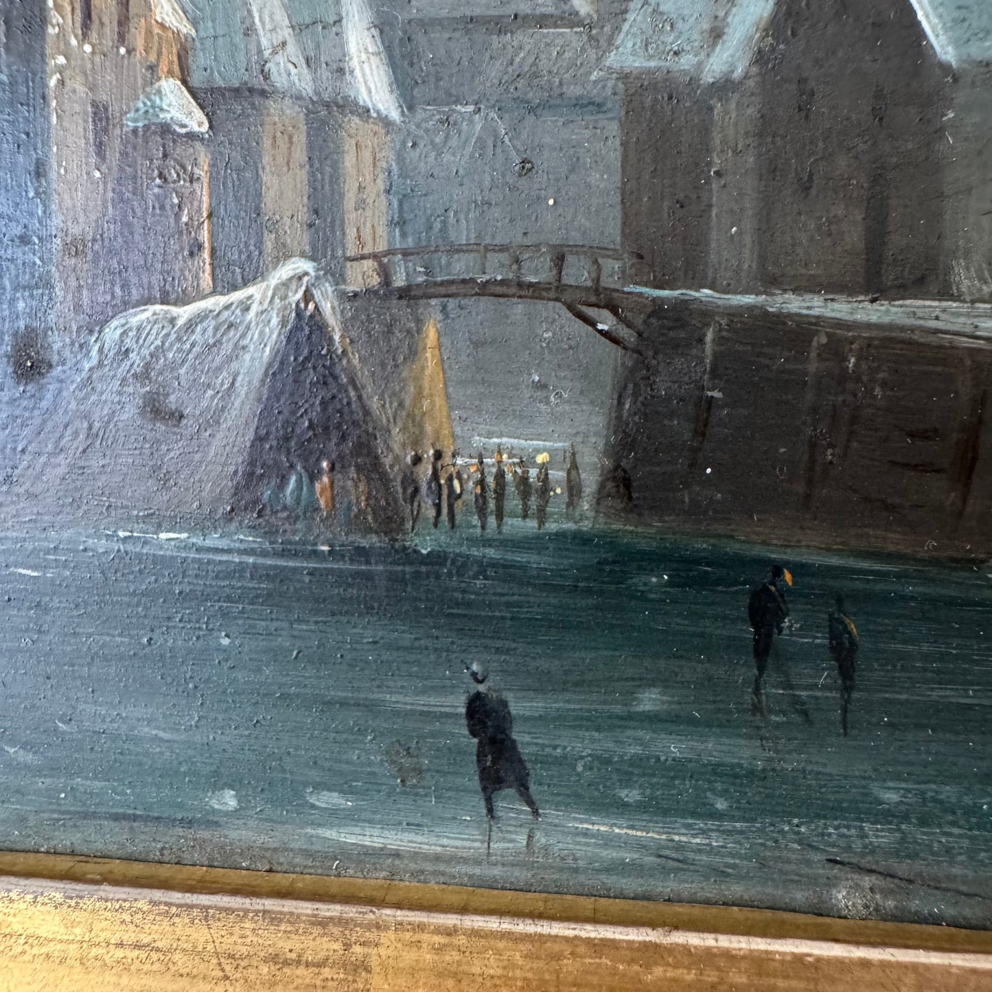 Small Winter Scene Oil Painting
