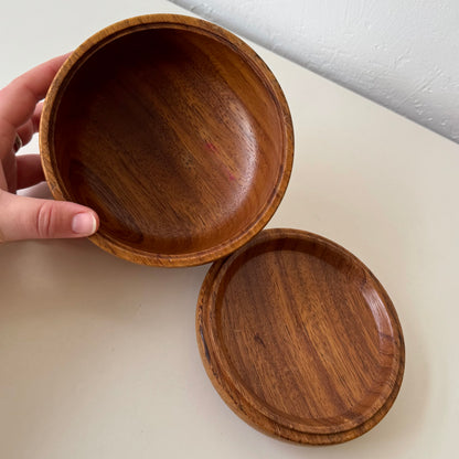 Jean Goodwin Ames Studio Craft Koa + Enamel Lidded Art Box