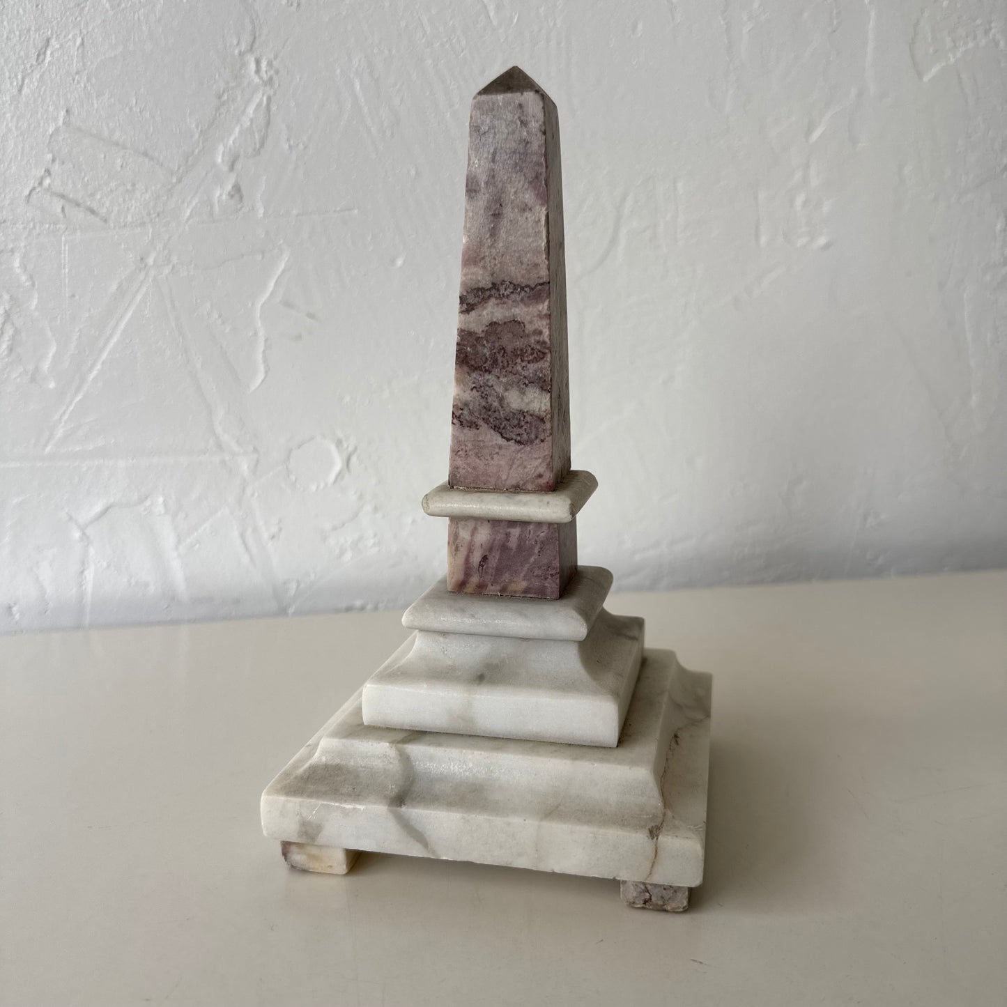 Vintage Italian Marble Obelisk, 1920’s