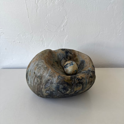 Mary Hindman Ceramic Stacked Rock Sculpture