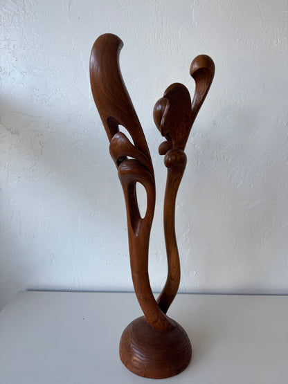 Vernon Albert Organic Abstract White Ash Sculpture
