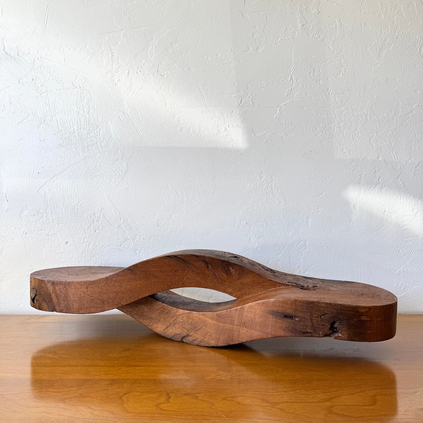 Vintage 1970’s Abstract Oak Sculpture