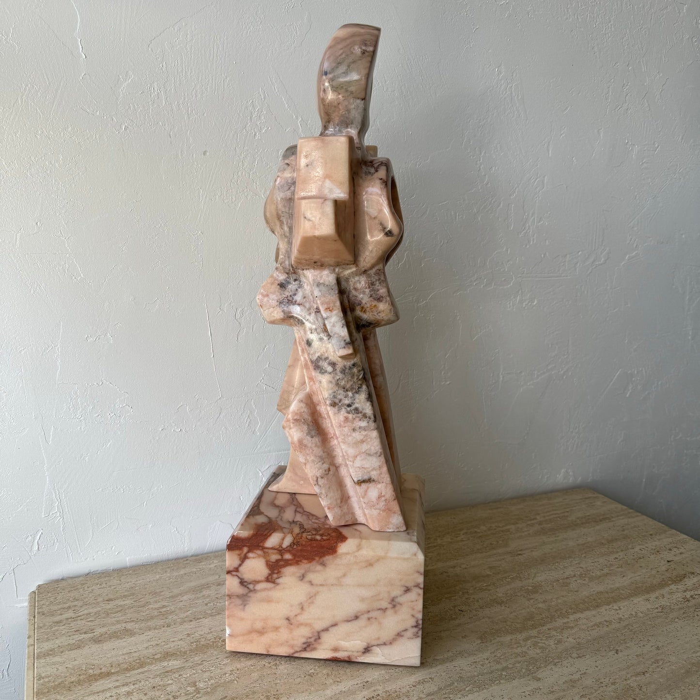 Abstract Pink Marble Sculpture, style of Jacques Lipchitz
