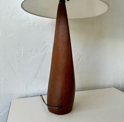 Ernst Henriksen Abstract Sculpted Teak Lamps