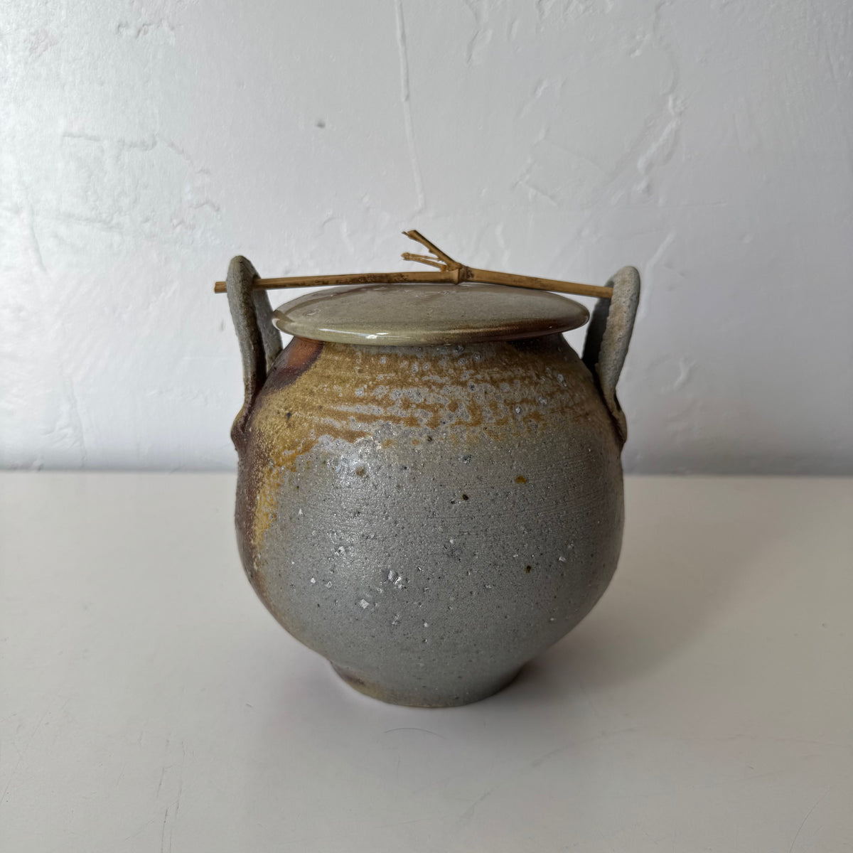 Hiroshi Ogawa Woodfired Lidded Pottery Vessel